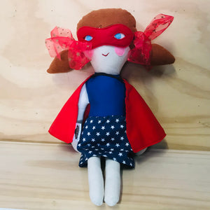 Handmade One-Of-A-Kind Superhero Cloth Doll