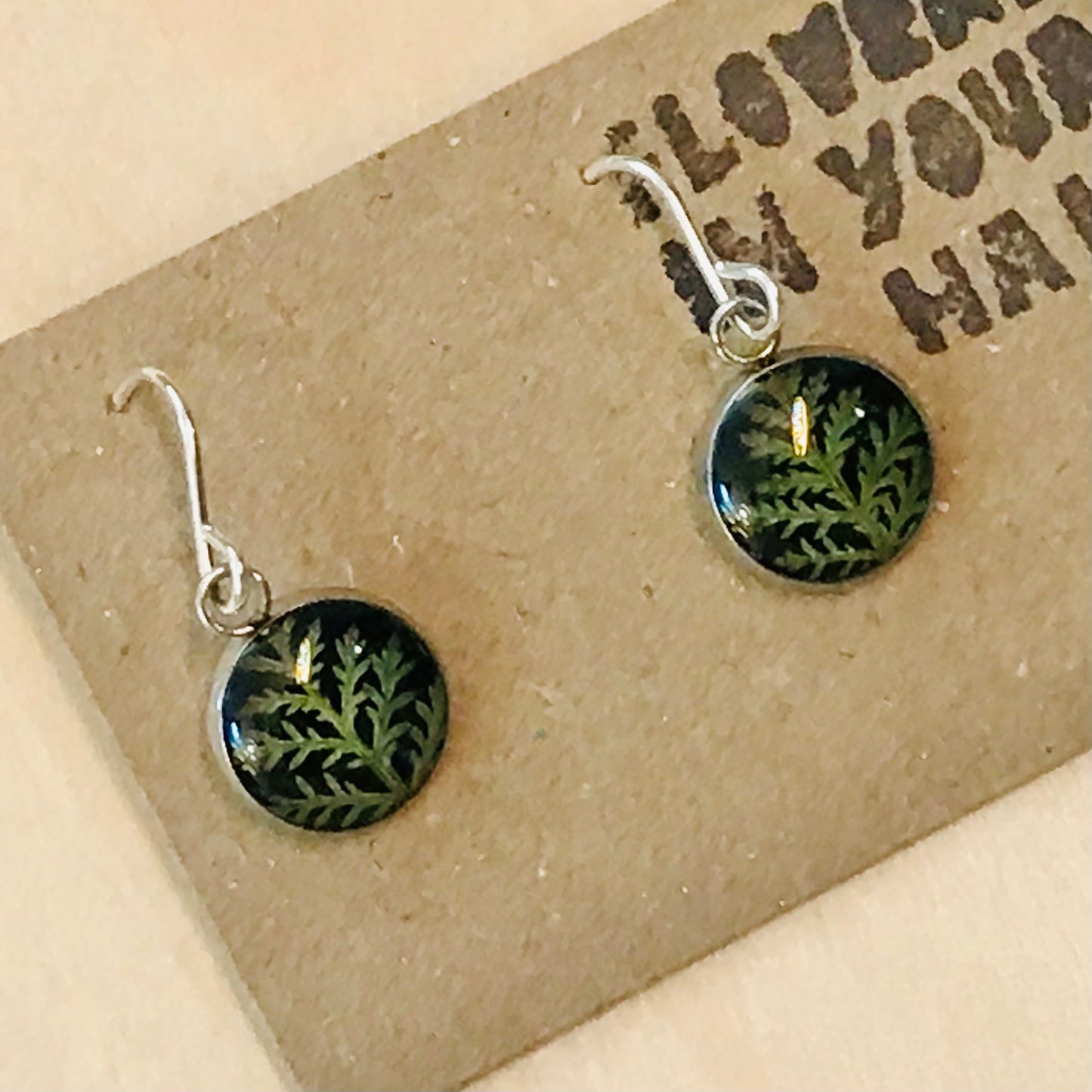 Australian flora Resin & Sterling Silver Earrings - small
