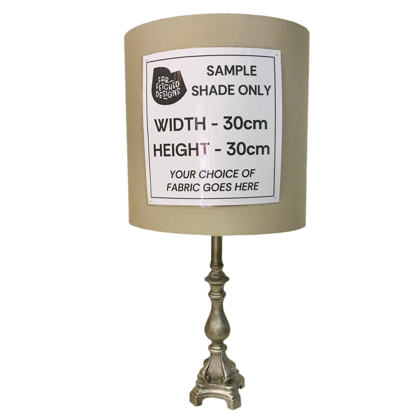 Lamp Base Only - Acrylic Mock Pewter Table Lamp