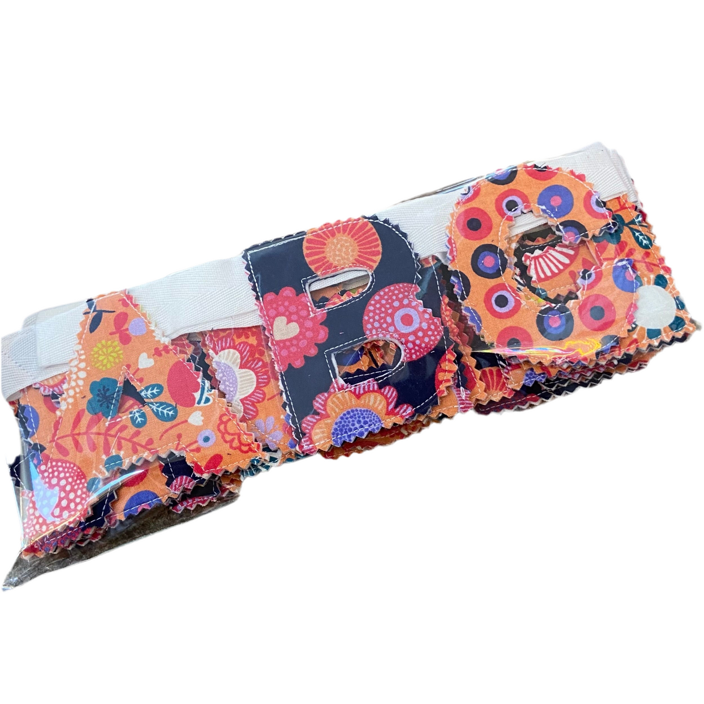 Handmade Fabric ABC Alphabet Bunting