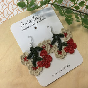 Handcrafted Crochet Earrings - Bunch of Flowers