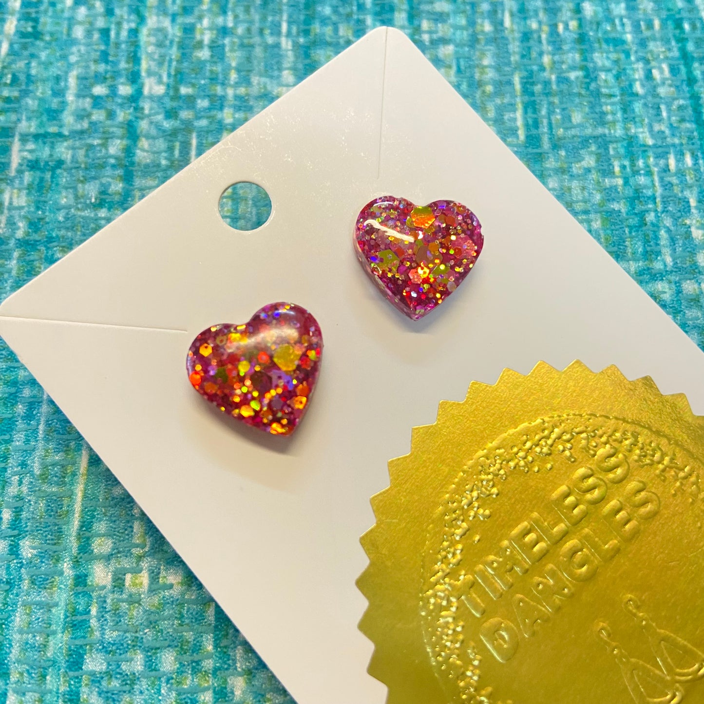 Novelty Resin Sparkle Stud Earrings