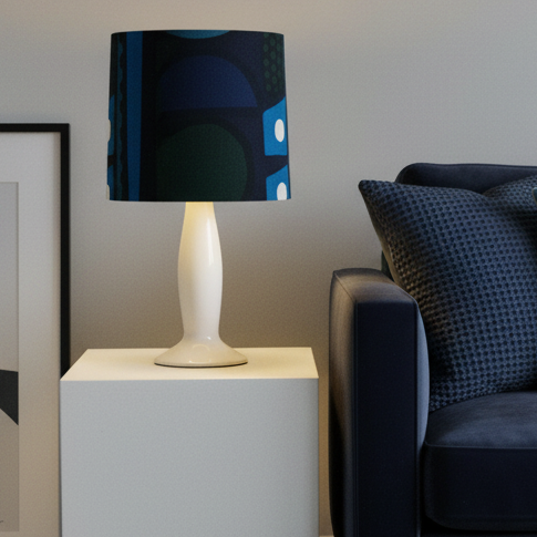 Mini Marimekko Blue & White Table Lamp