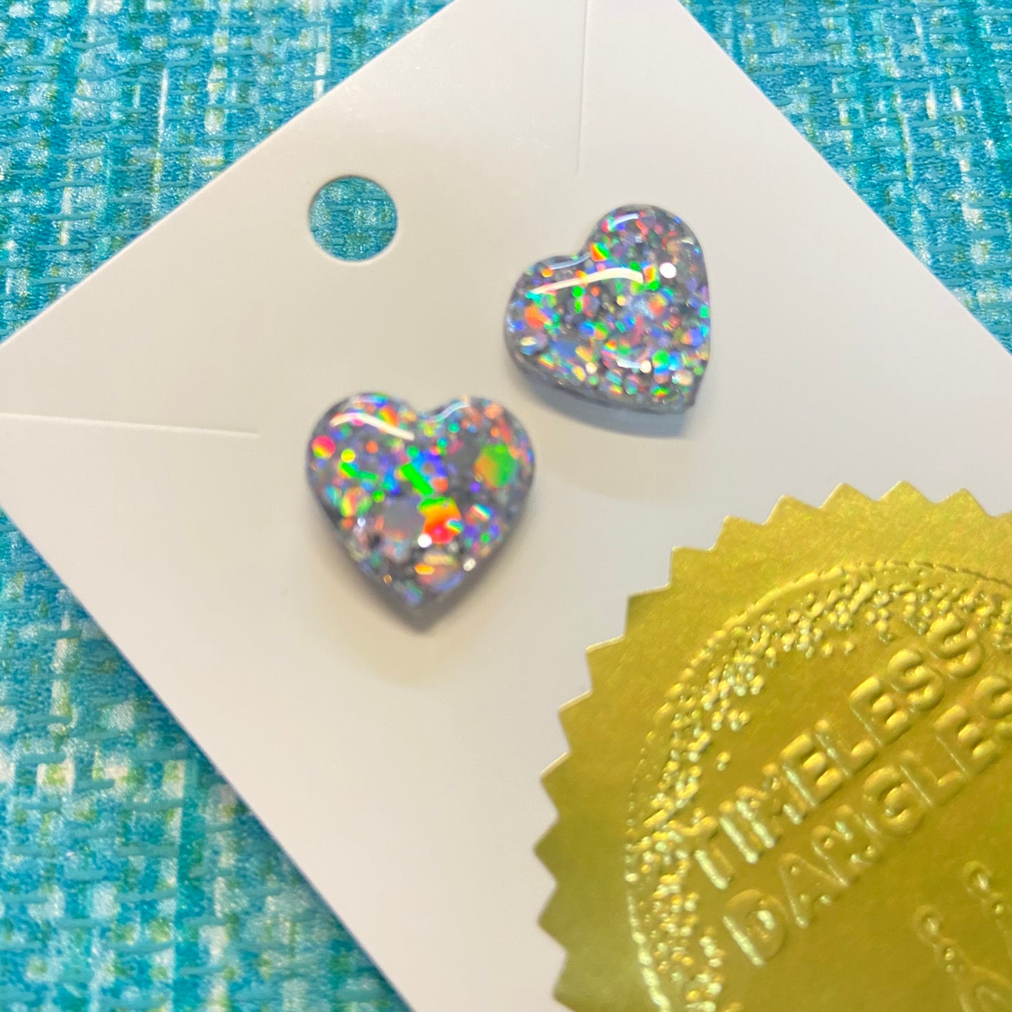 Novelty Resin Sparkle Stud Earrings