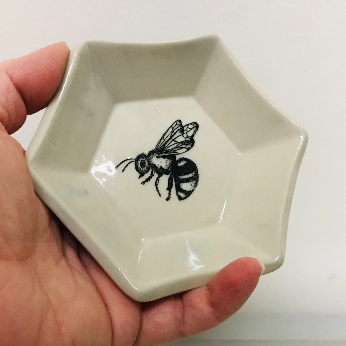 Handthrown Pottery Hexagon & Triangle Trinket Dishes