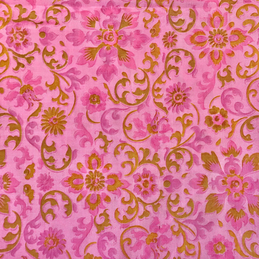 Custom Lamp Shade only - Bold Pink Kitschy Silk Floral