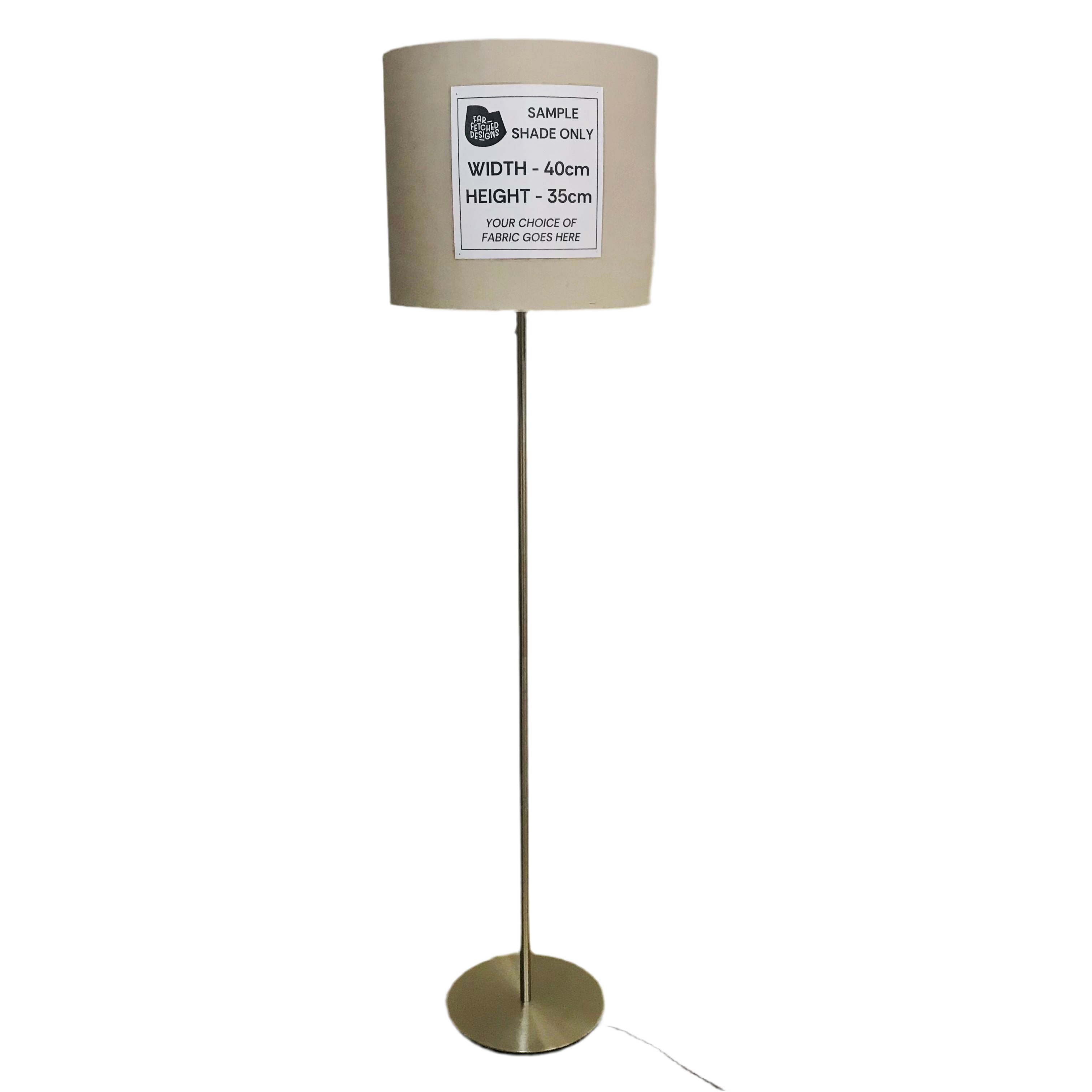 Lamp Base Only - Steel Stick Floor Lamp