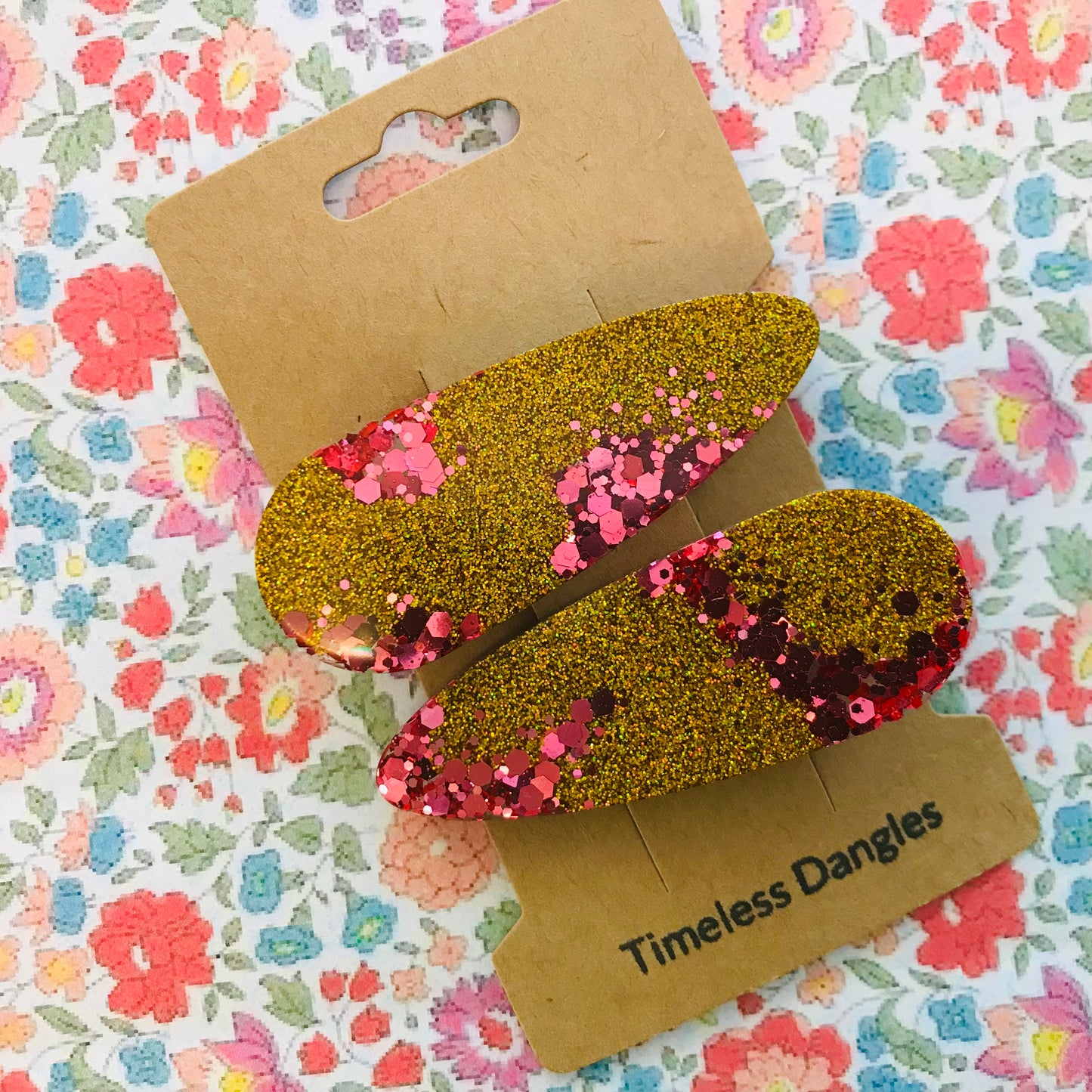 Resin Sparkle Hair Clips - Set of 2