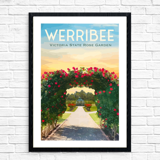 Vintage Poster - Werribee State Rose Garden