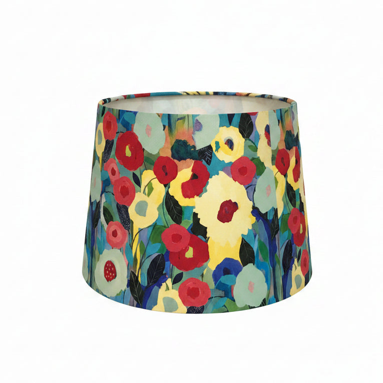 Blue Multi Floral Squat Table Lamp