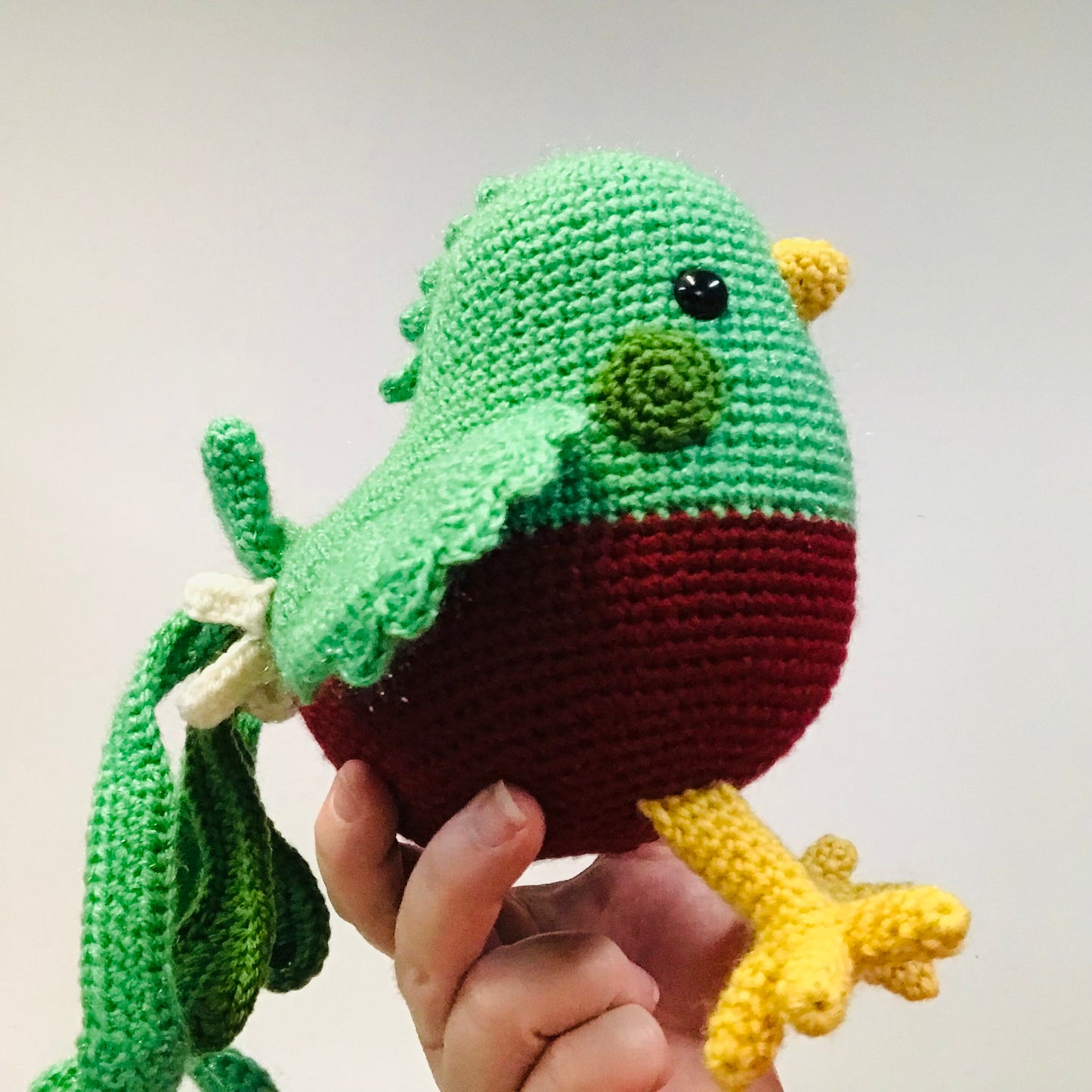 Resplendent Quetzal Amigurumi Crochet Bird Toy