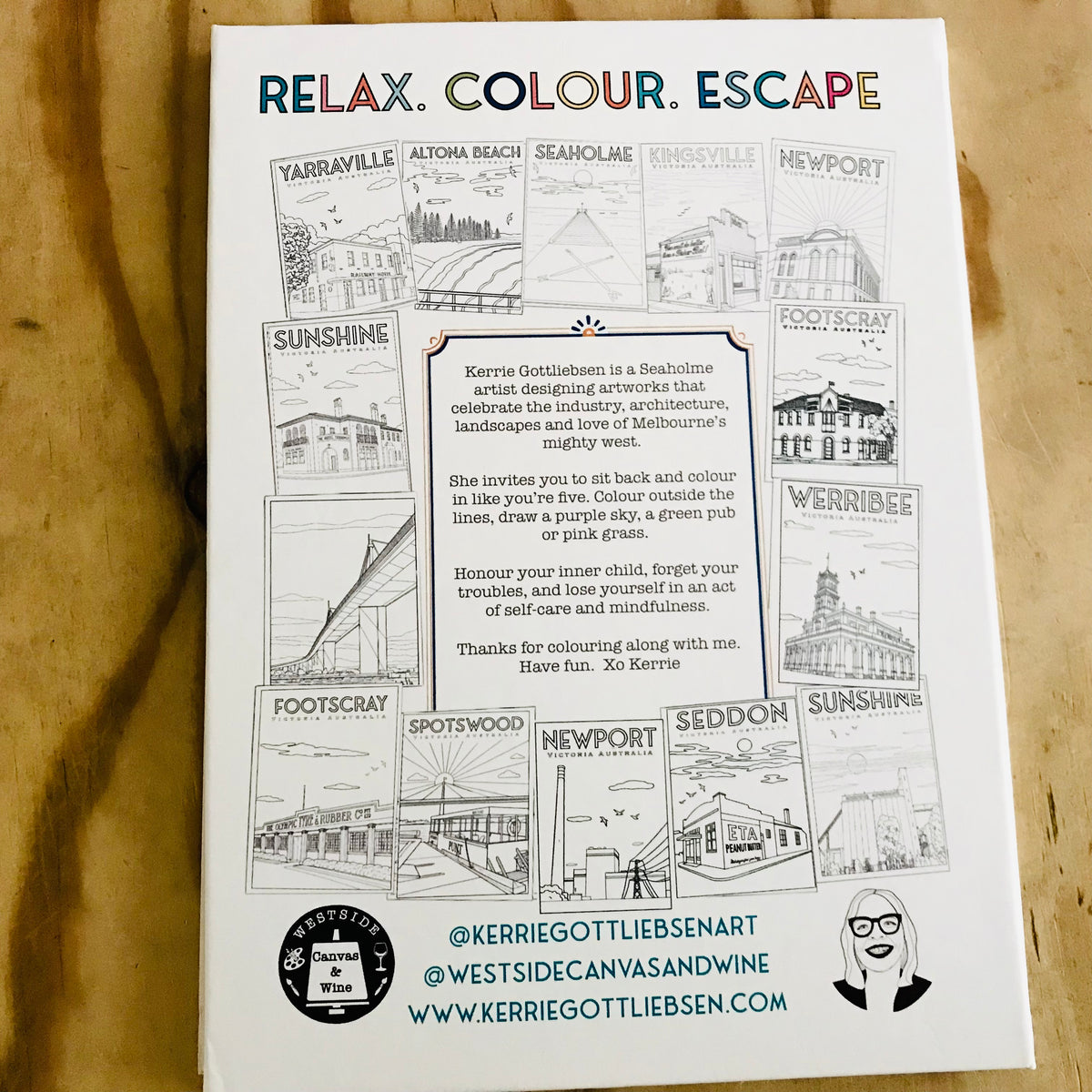 Westie Travel Poster Colouring Book