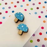 Novelty Studs Earrings - Graphic Wood