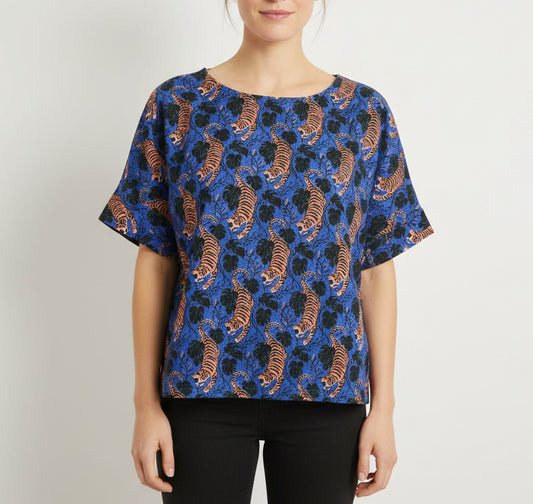 Handmade Women’s Box Top - Tigers (S/M)