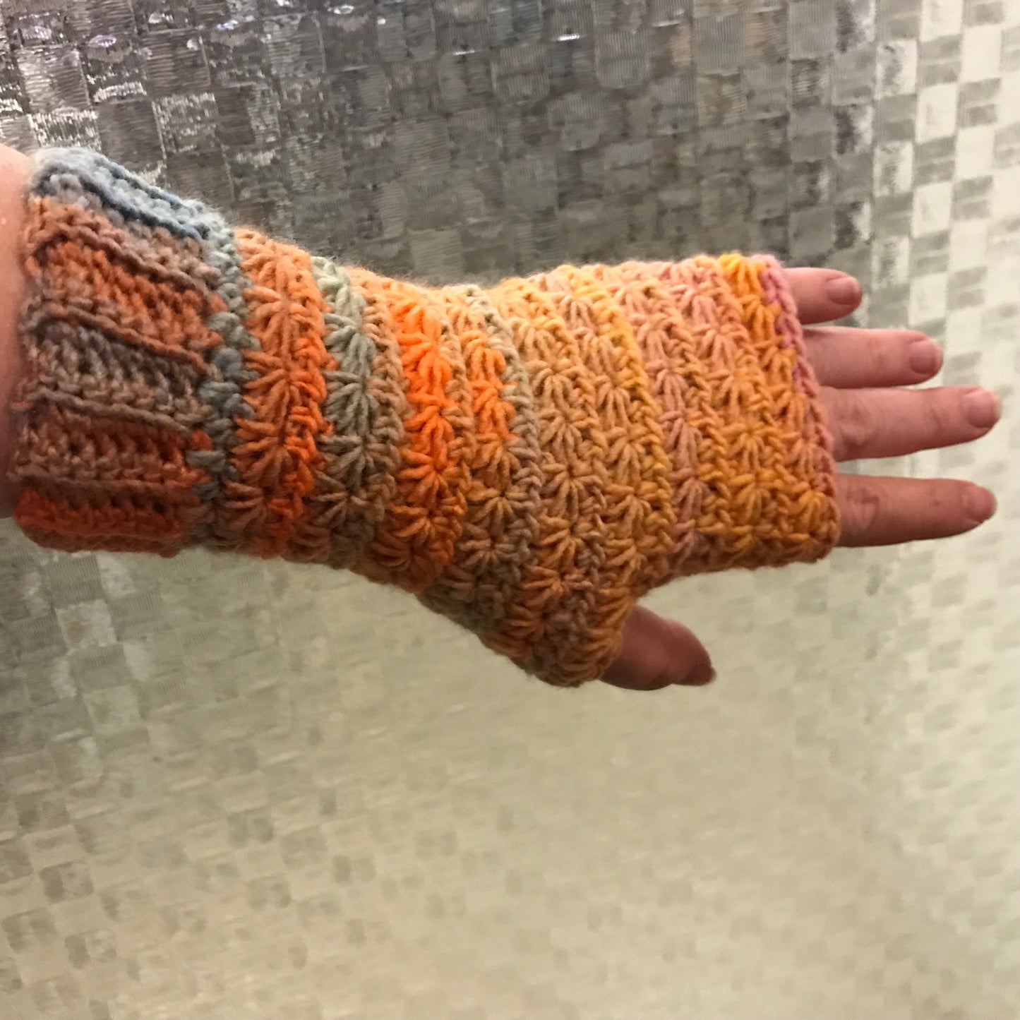 Crochet fingerless gloves - various colours