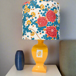 Oversized Orange floral Table Lamp