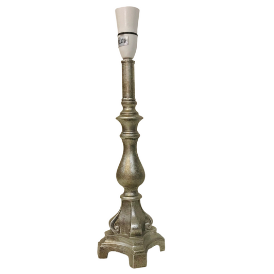 Lamp Base Only - Acrylic Mock Pewter Table Lamp