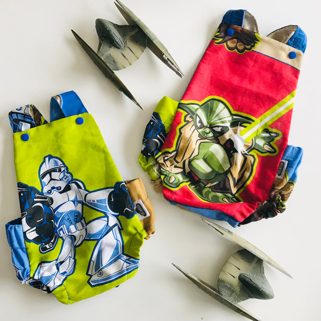 Baby Toddler Summer Romper - Upcycled Star Wars