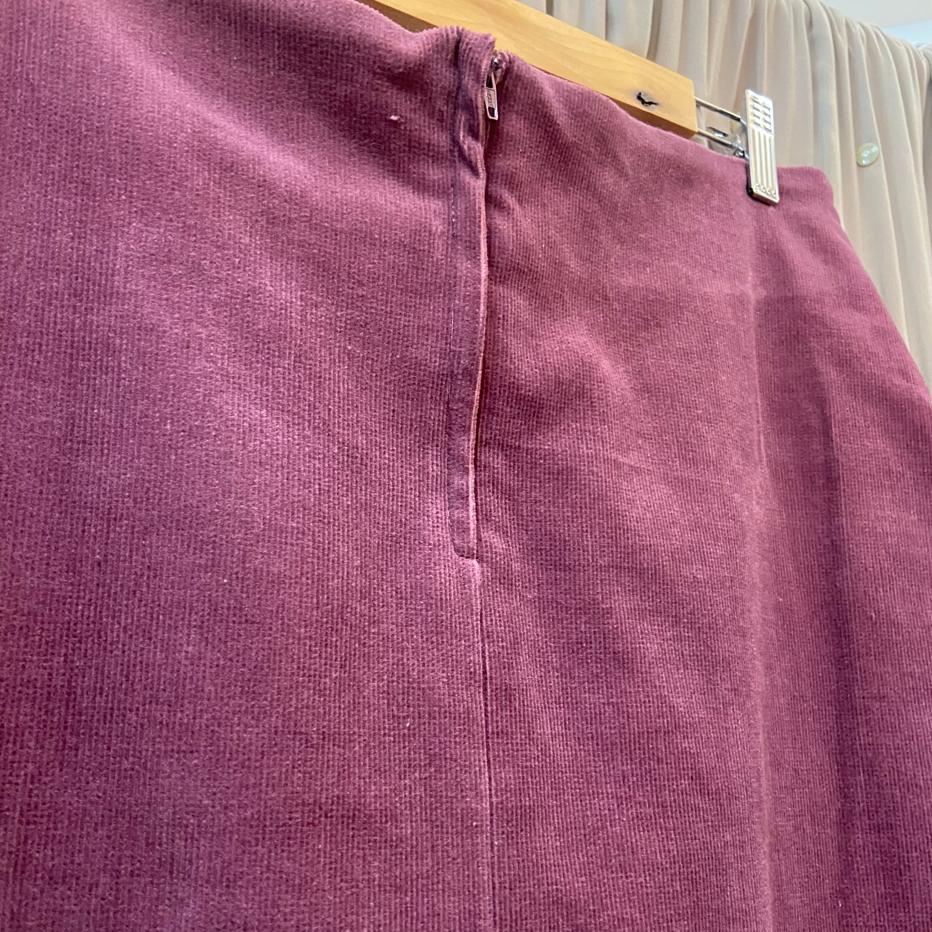 Women's Handmade Corduroy Pocket Skirt - Rose