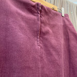 Women's Handmade Corduroy Pocket Skirt - Rose
