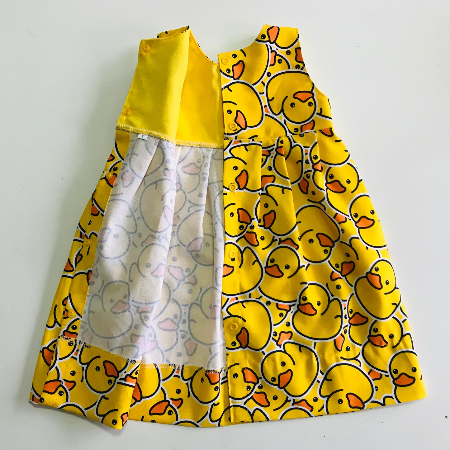 Girls empire handmade dress - Duckies