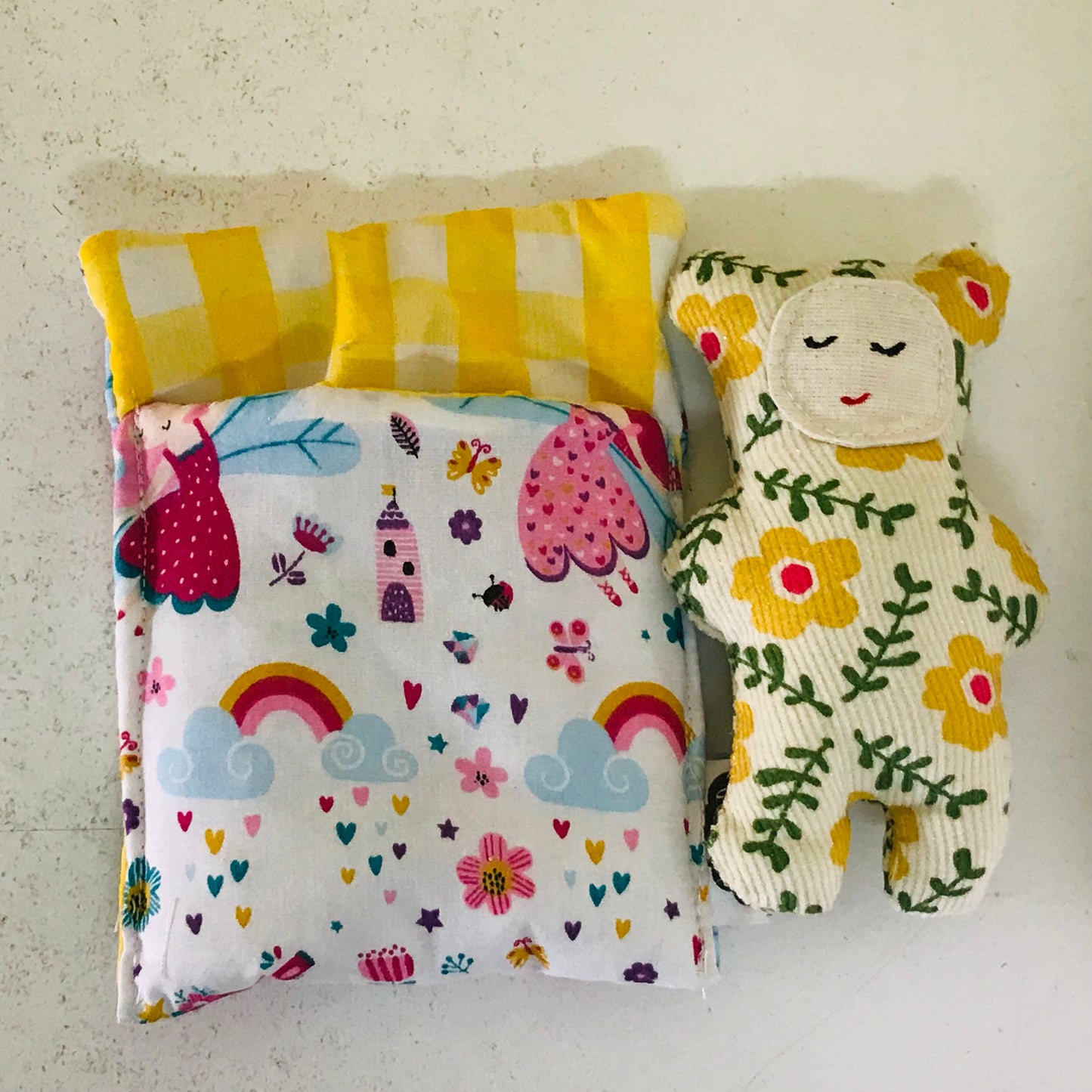 Handmade OOAK Mini Sleepy Bear with Sleeping Bag