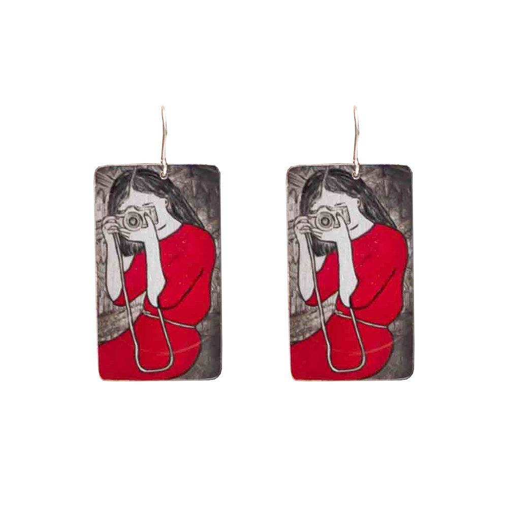 Aluminium Original Art Earrings