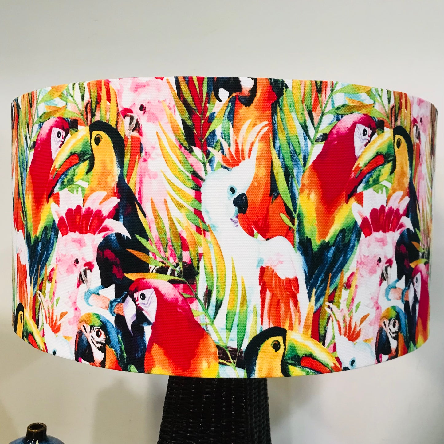 Custom Lamp Shade only - Rainbow  Bright Birds