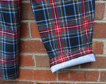 Women's Handmade Band Pants - Tartan