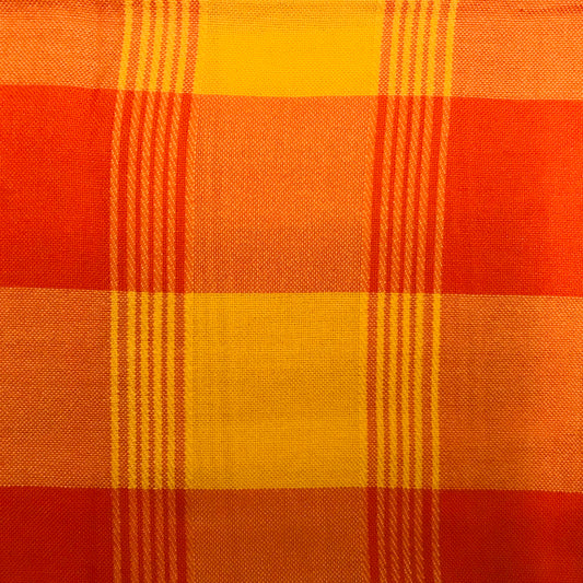Custom Lamp Shade only - Orange Plaid Knit