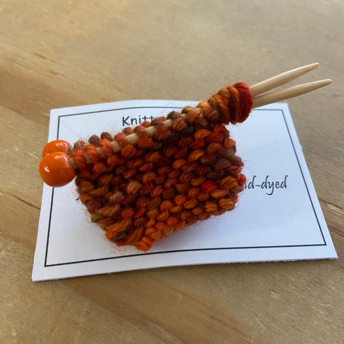 Handcrafted Knitter's Brooch