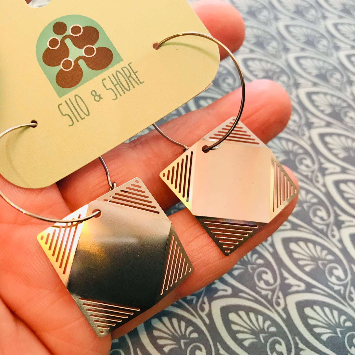 Stainless Steel Statement Earrings - Herring Range