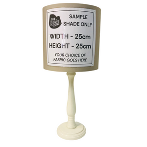 Lamp Base Only - Off-White Painted Timber Turned Table Lamp