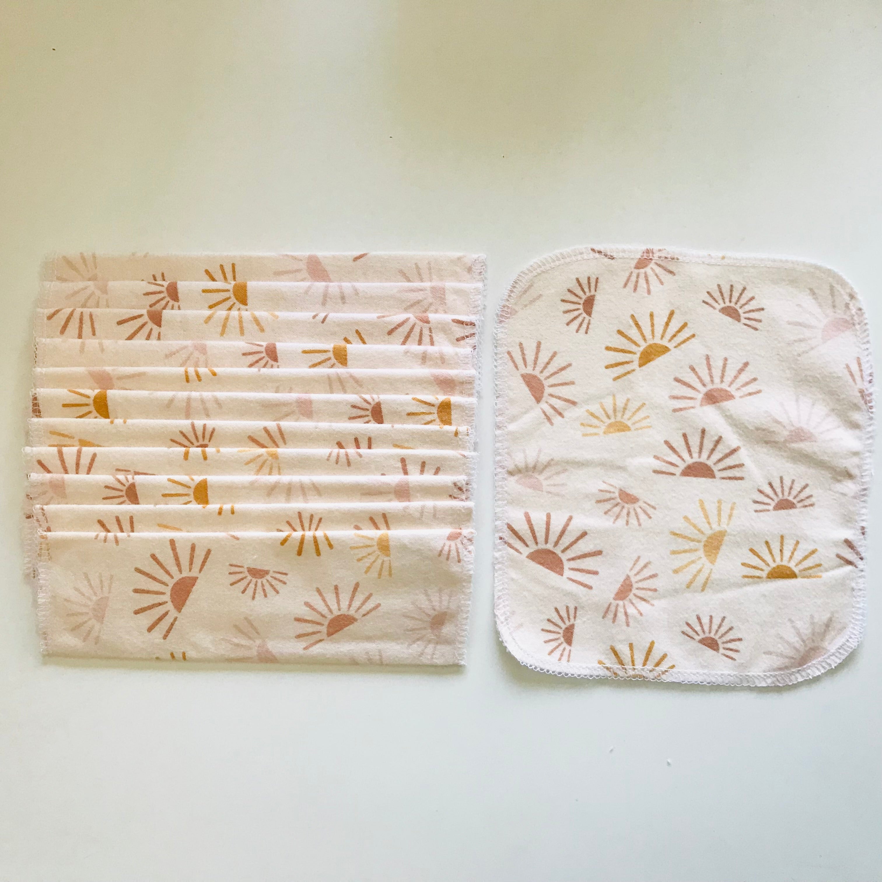 No Waste Reusable Baby Wipes  - pack of 12