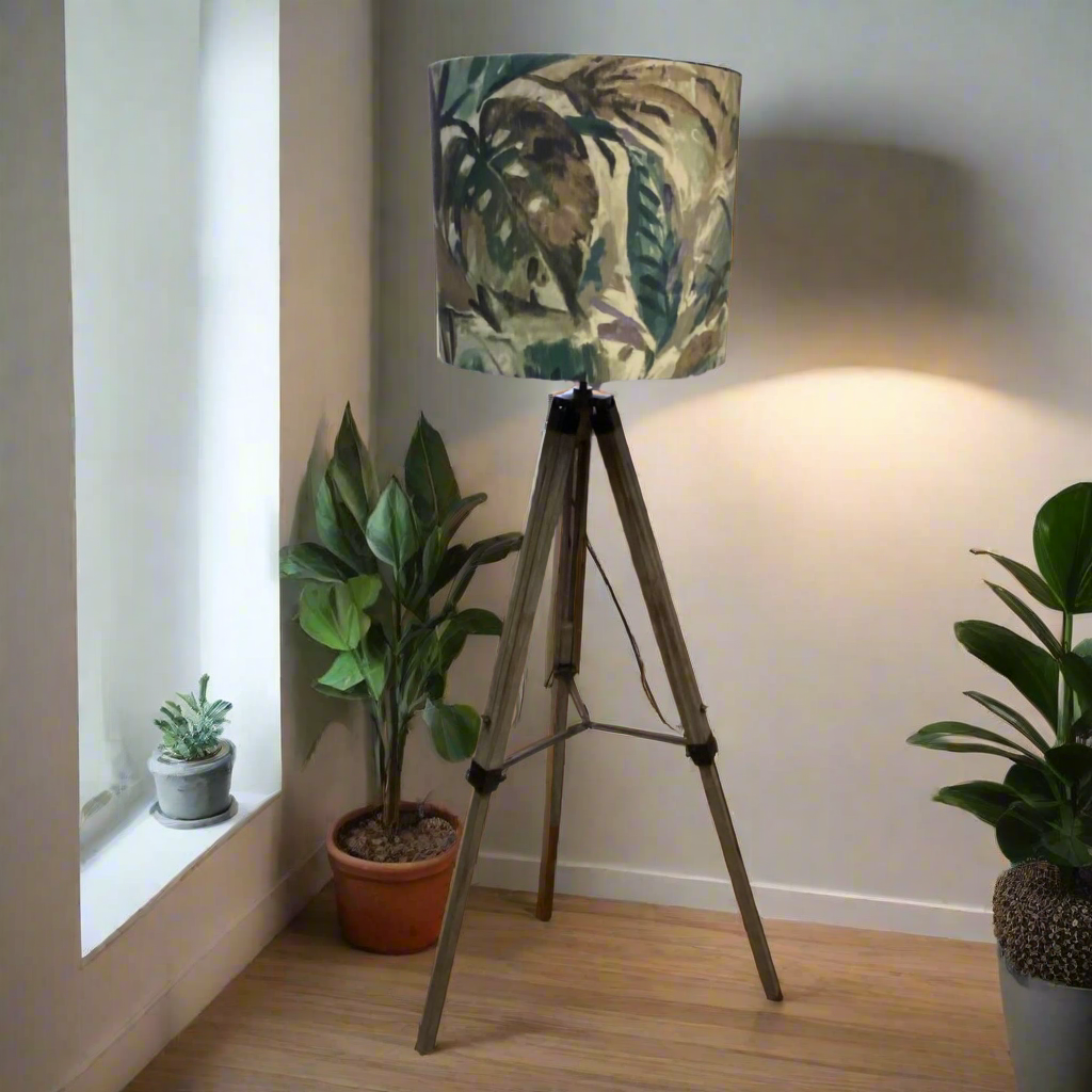 Adjustable Tri Standard Floor Lamp with Deep Waterwash Shade
