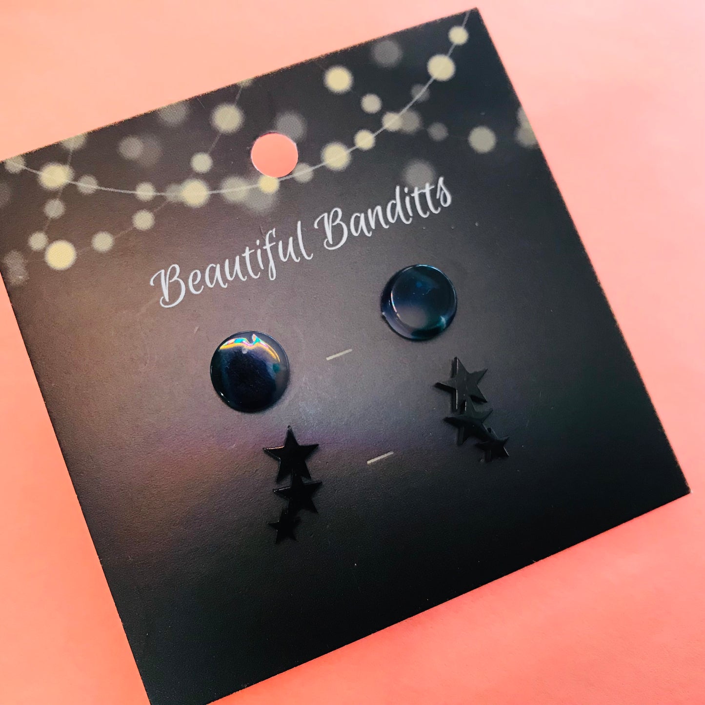 Mixed Metal Stud Earrings - Duo Set