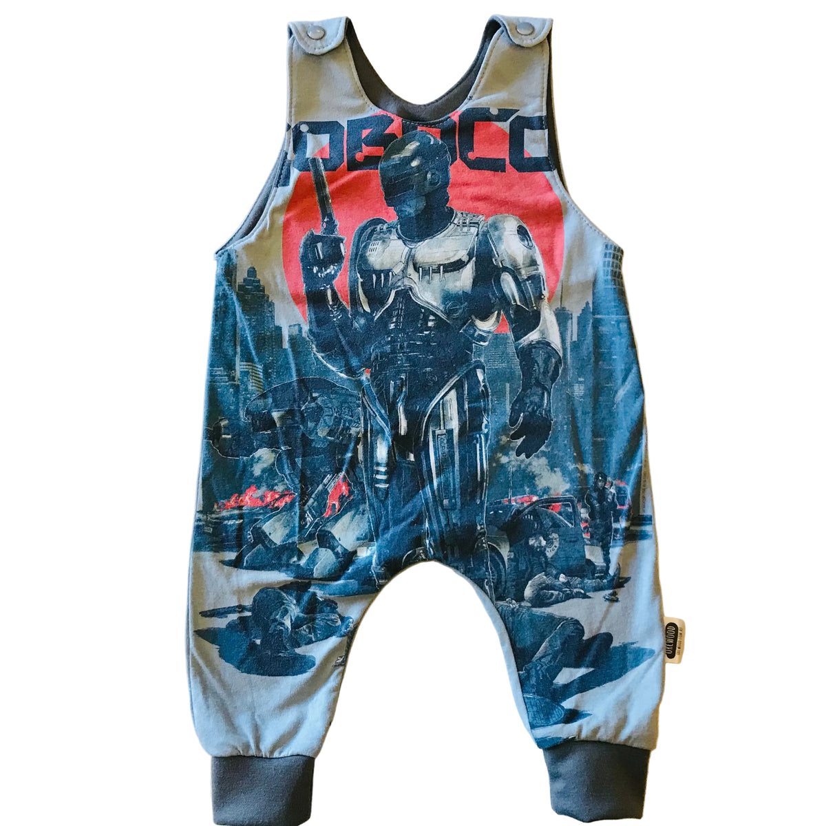 Baby Toddler Long Romper - UPCYCLED TEE Robocop