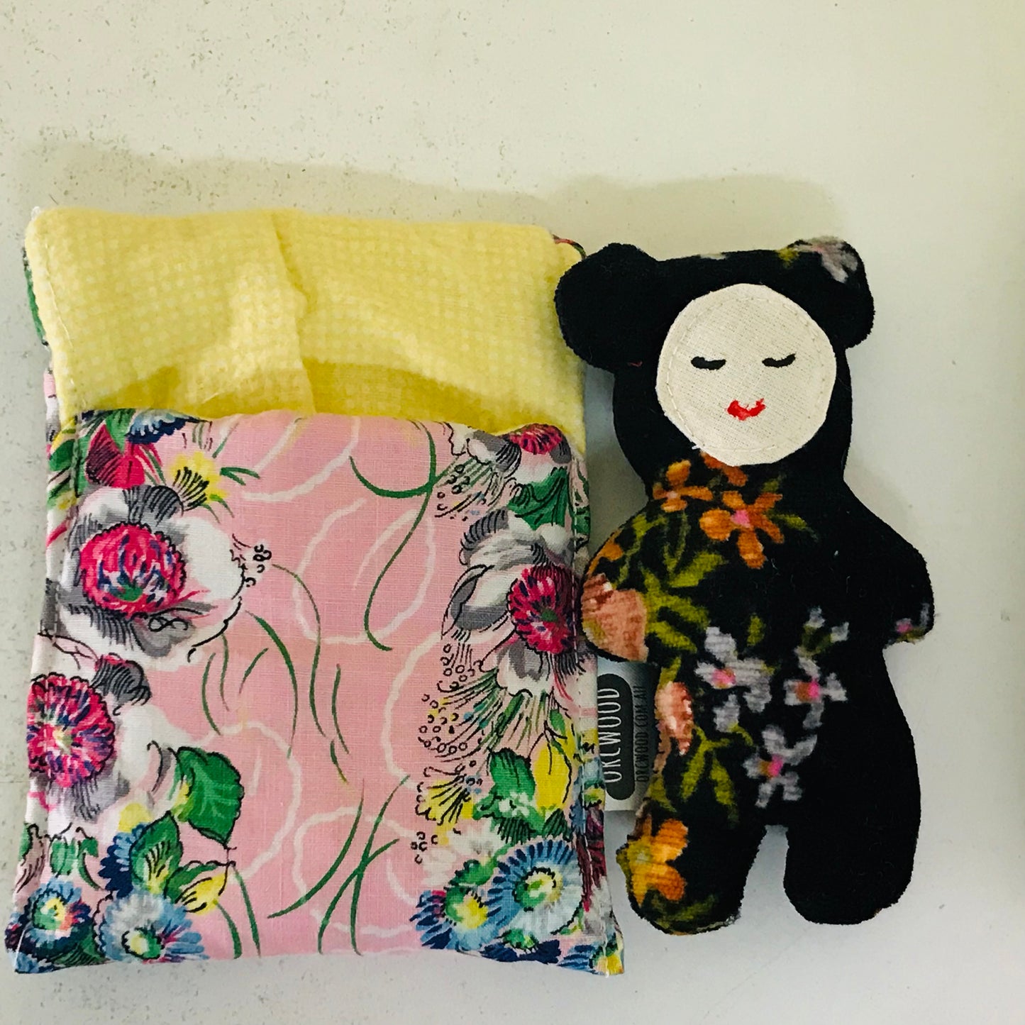 Handmade OOAK Mini Sleepy Bear with Sleeping Bag
