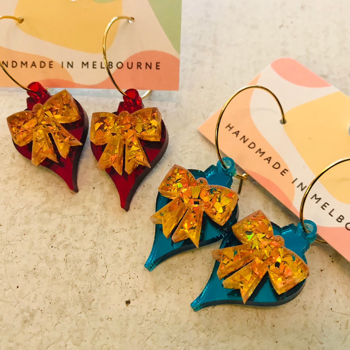 Mini Christmas bauble Dangle Earrings