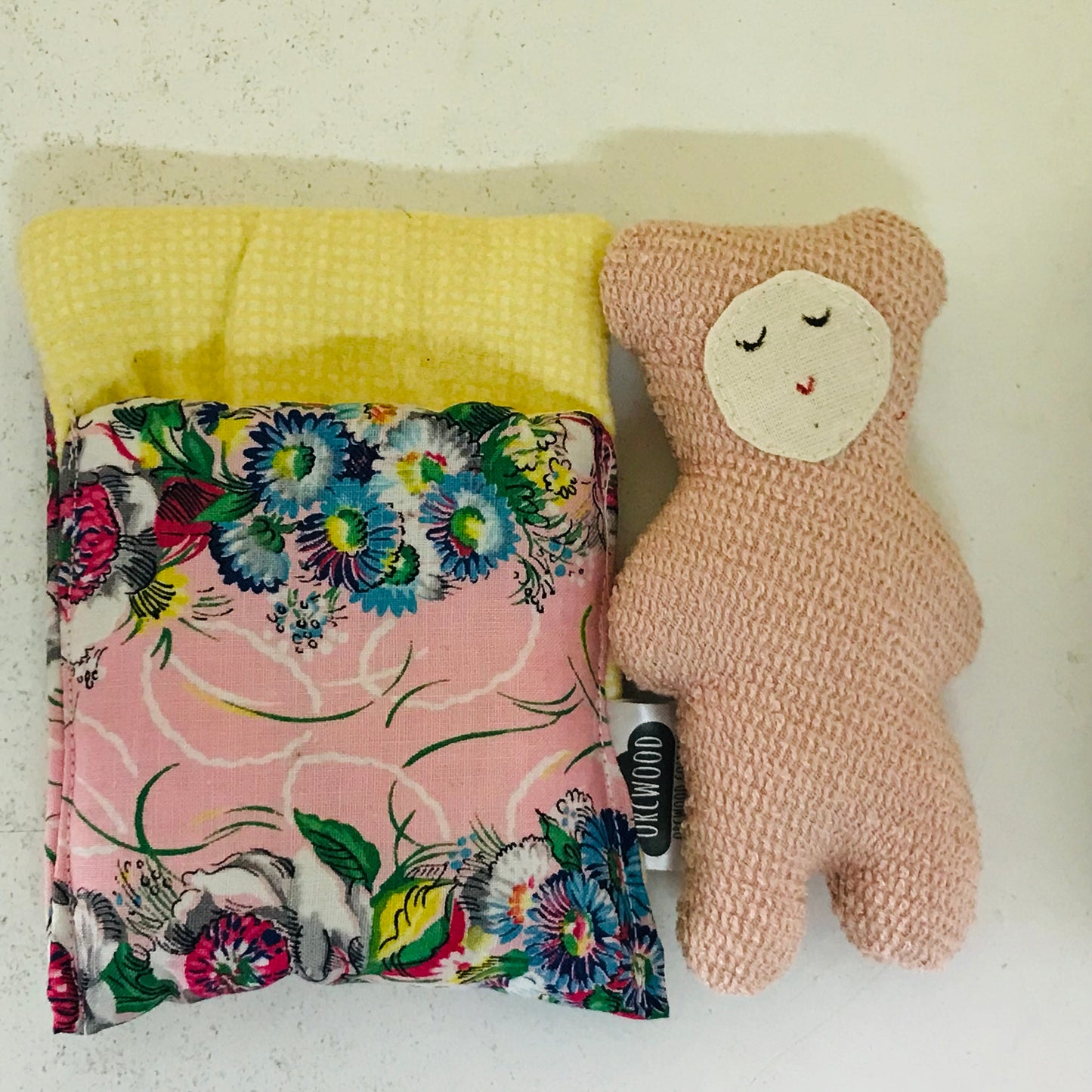 Handmade OOAK Mini Sleepy Bear with Sleeping Bag