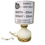Lamp Base Only - MCM arch etched ceramic table lamp