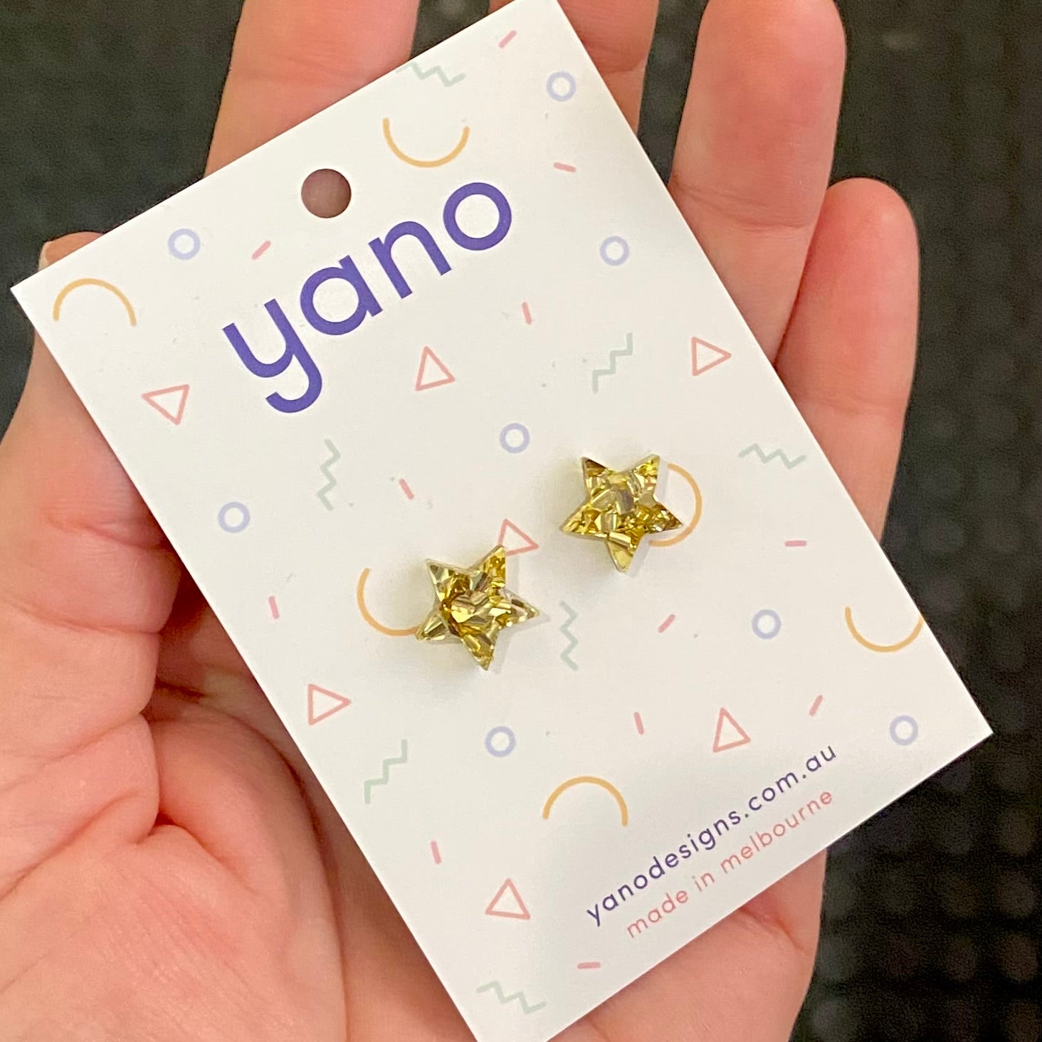 Sparkle Star Stud Earrings