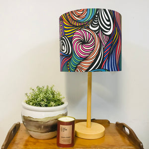 Rainbow Taffy Pine Table Lamp