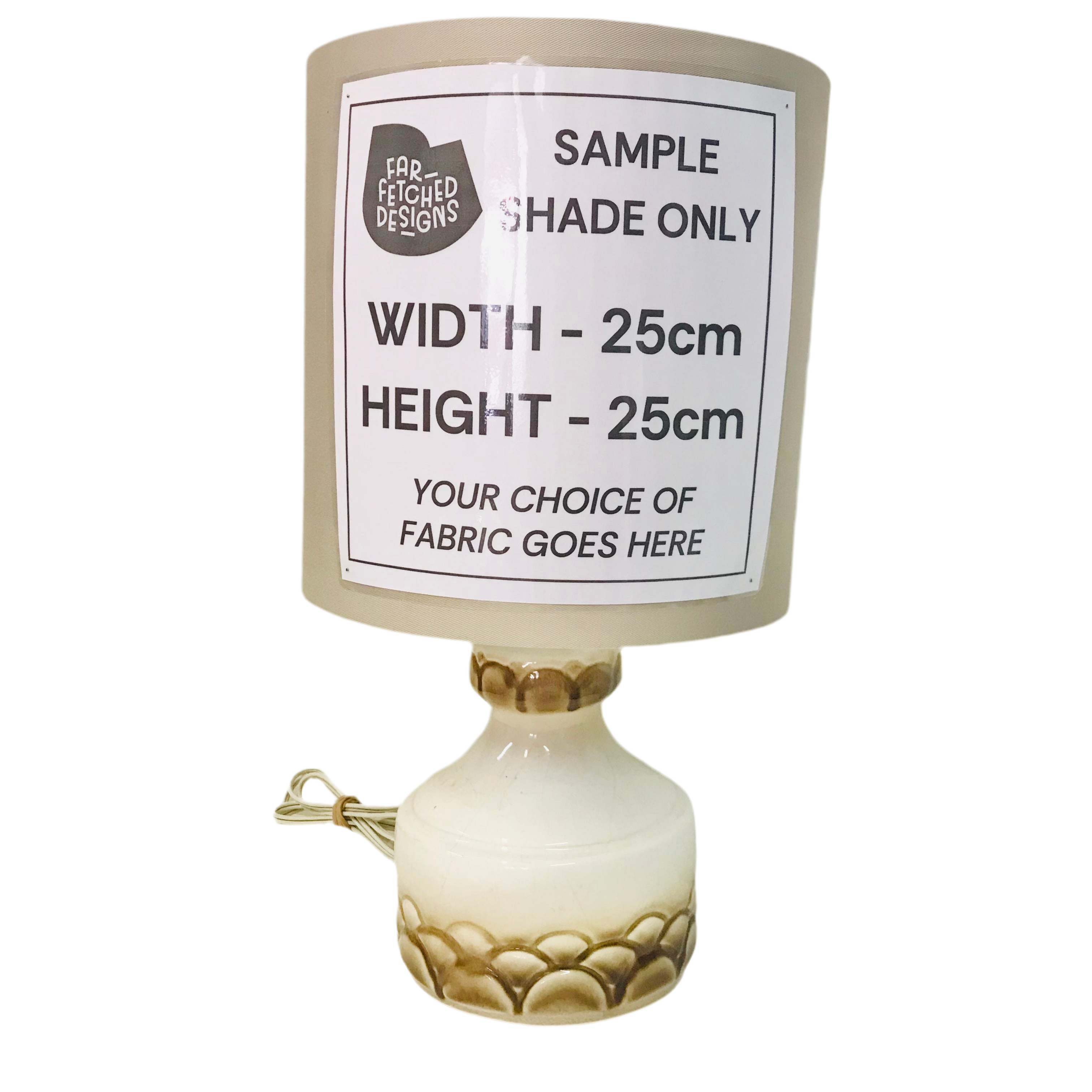 Lamp Base Only - MCM arch etched ceramic table lamp