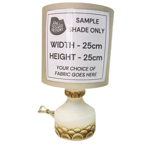 Lamp Base Only - MCM arch etched ceramic table lamp