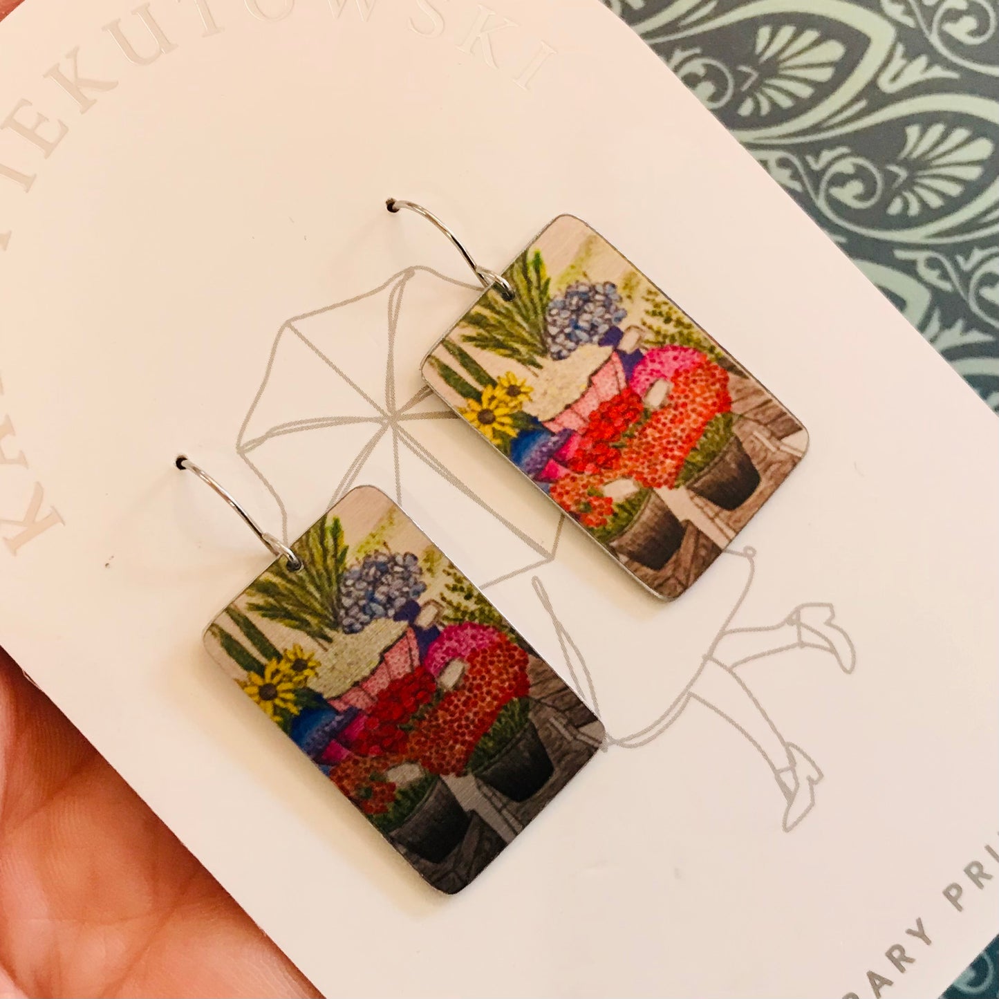 Aluminium Original Art Earrings