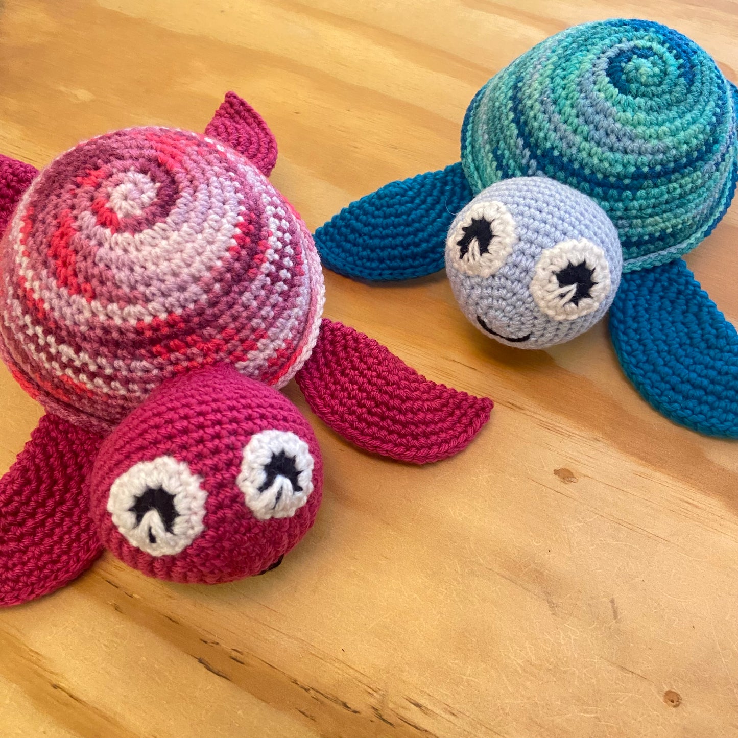 Turtle with Rattle Crochet Toy