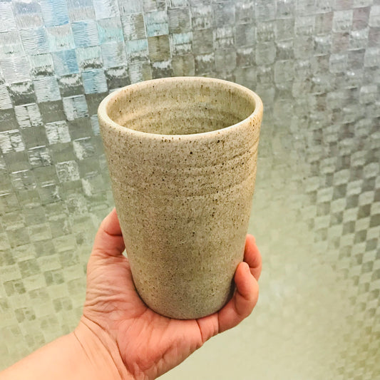 Handmade Pottery Tall Tumbler Grande Hug Mug Utensil Holder