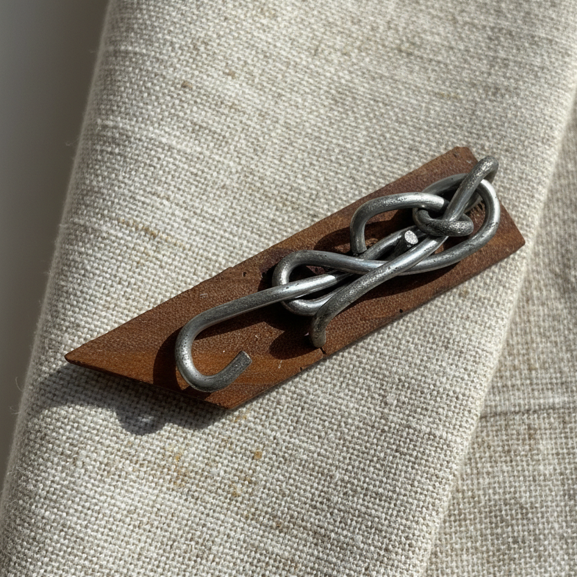 Found Object Brooch - Off the Hook