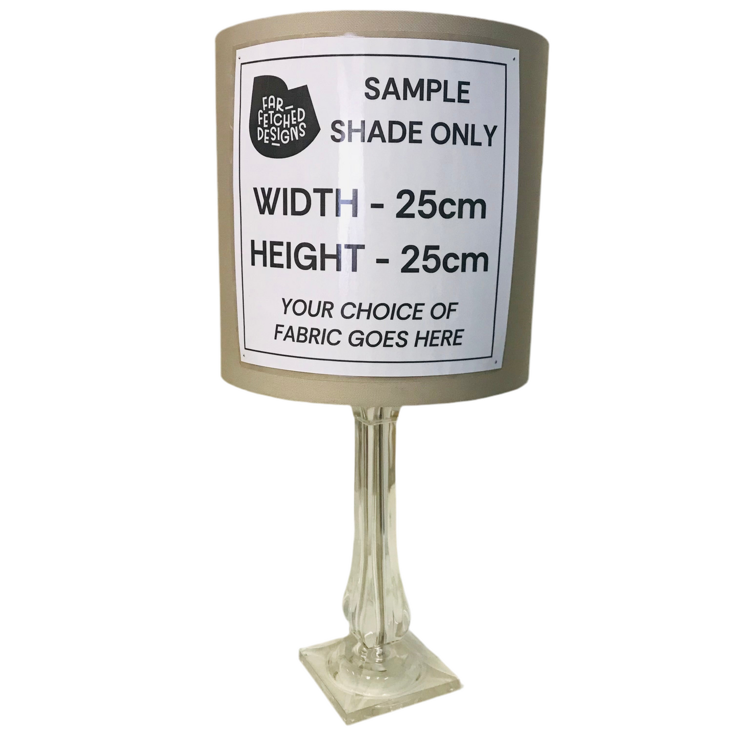 Lamp Base Only - Clear Resin Column Table Lamp
